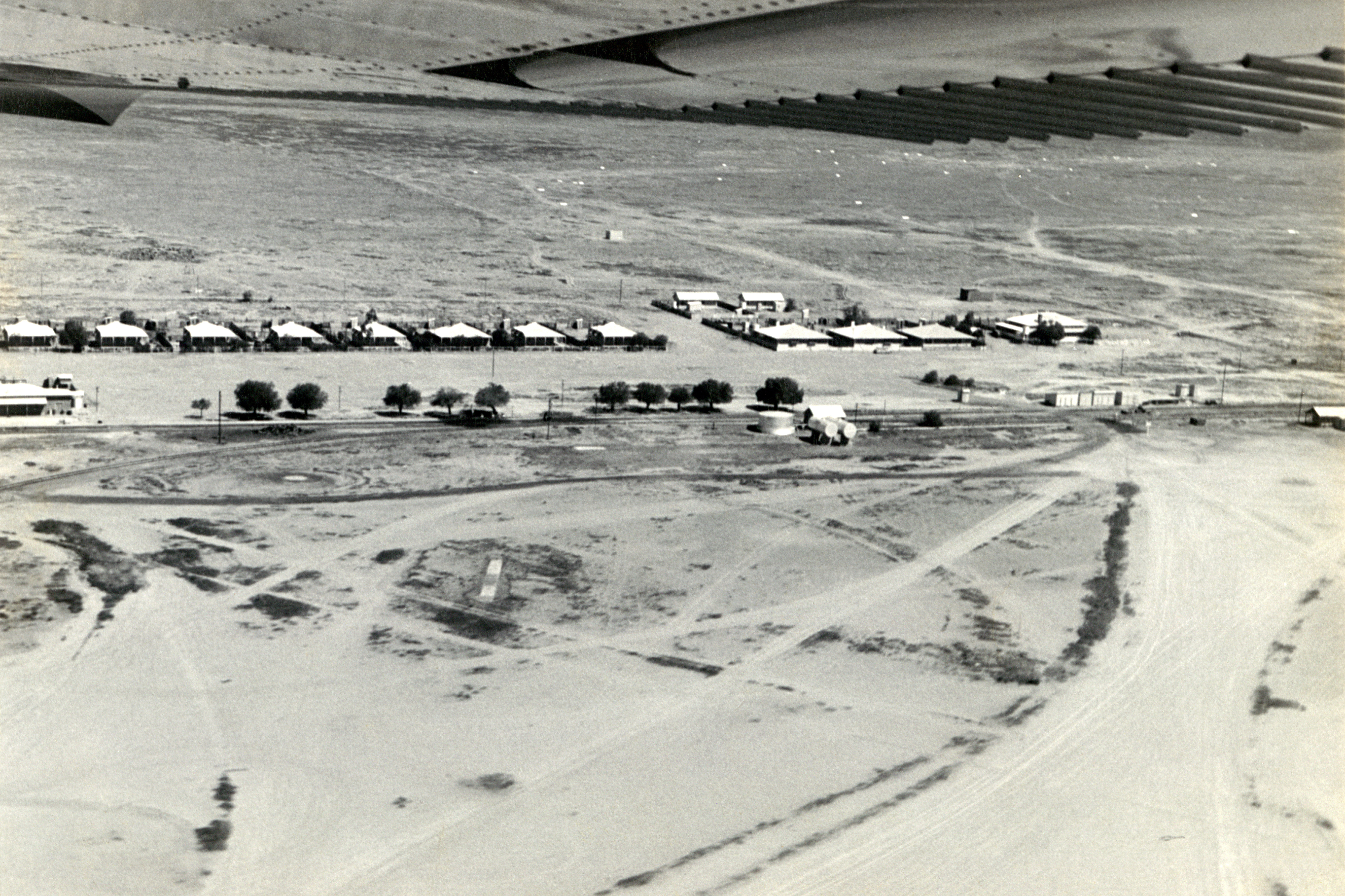 The plane coming in to land at Cook